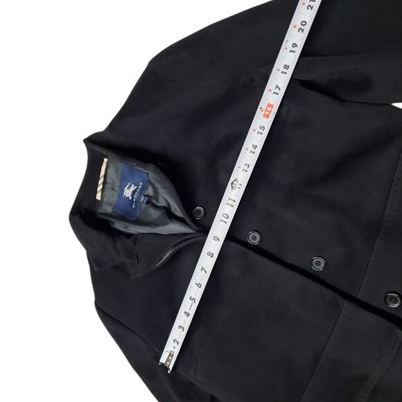 Burberry Black Cashmere Wool Blend Minimalist Trench Coat - Women's 6 - Picture 7 of 12